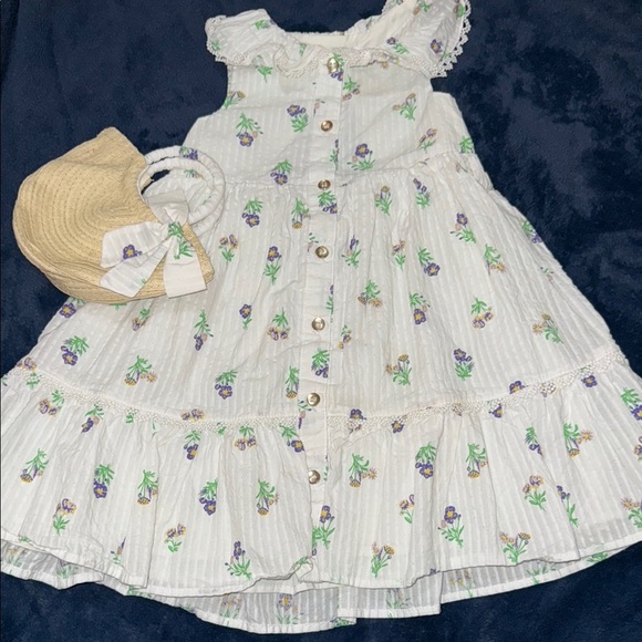 Floral Kids Dress with bag Set - Picture 1 of 2